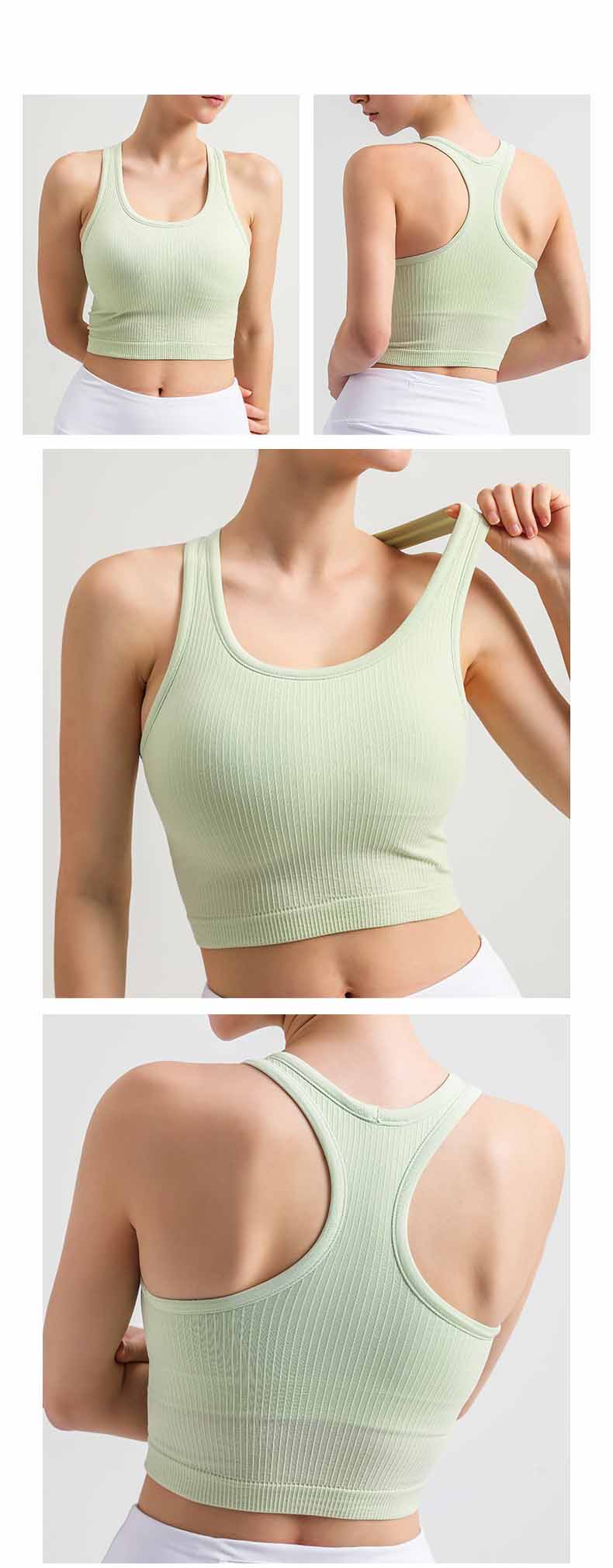 LU יוגה אופנתית חדשה לנשים גופיית Ebb בצבע עירום צמודה עם כרית חזה חזייה כושר אני-מילה יפה רע מזל. תחתונים נעים 