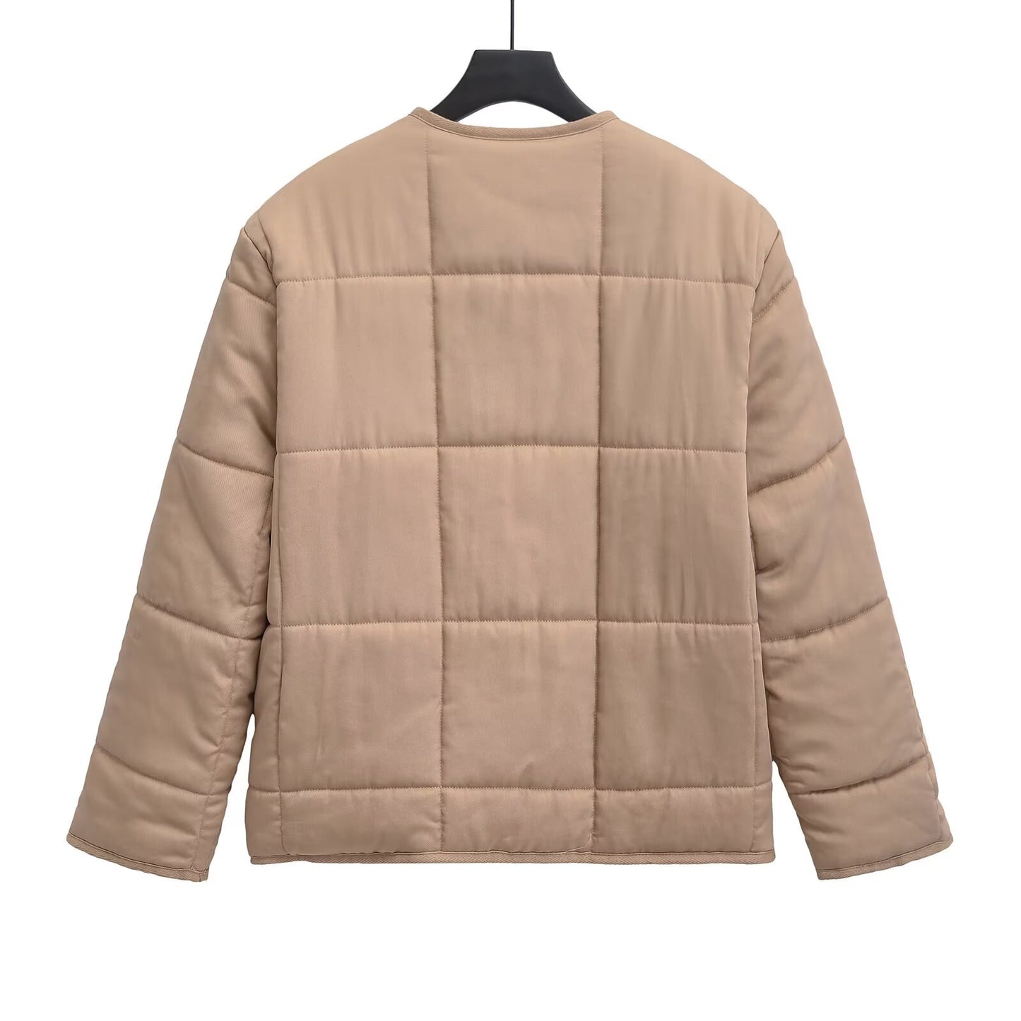 Women's loose new O Neck long sleeved cotton Coat