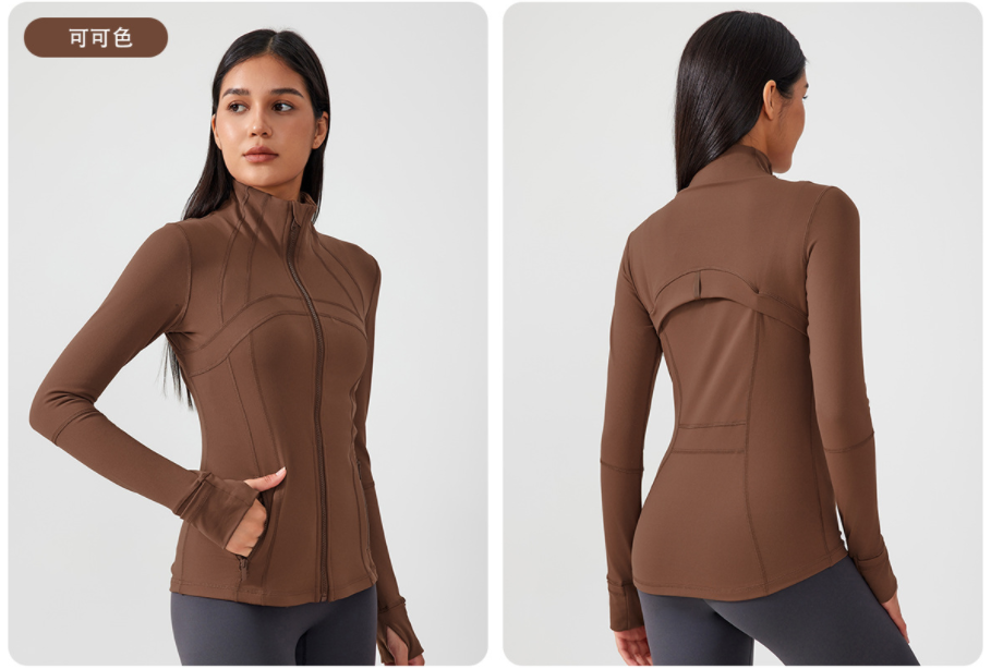 מעיל יוגה עם שרוולים ארוכים, ריצה, כושר וספורט ספורטיבי, סתיו וחורף של LU