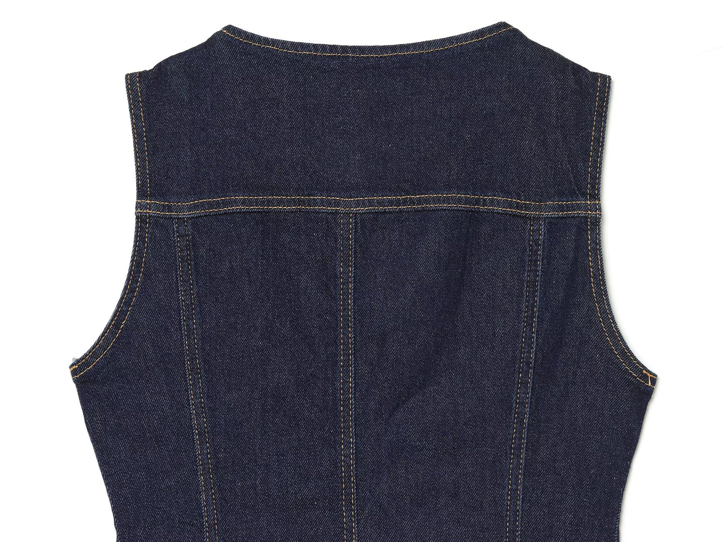 Women's slim single breasted denim vest