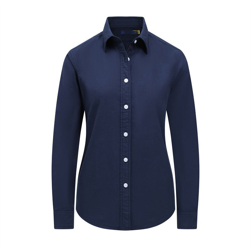 חולצה חדשה לנשים עם כפתורים רקומים בסגנון ג'וקר ושרוולים ארוכים, טופ אופנתי