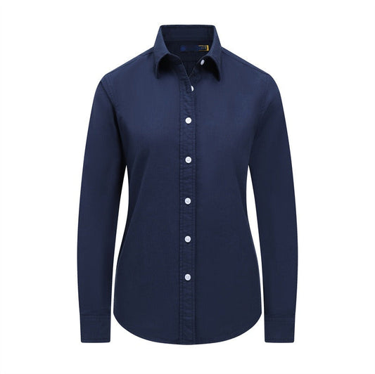 חולצה חדשה לנשים עם כפתורים רקומים בסגנון ג'וקר ושרוולים ארוכים, טופ אופנתי