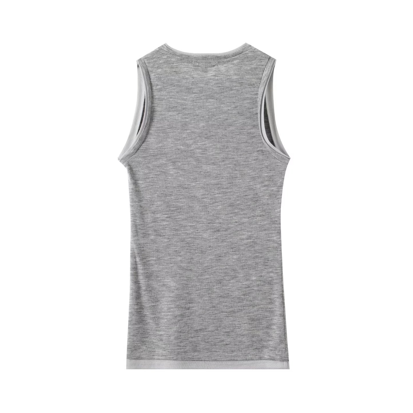 Women's new fashion sleeveless basic style vest T-shirt