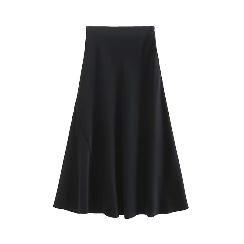 חצאית מידי סאטן דקה ואופנתית חדשה לנשים