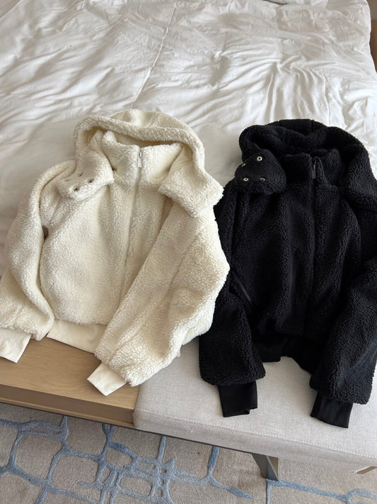 ז'קט קצר צמר כבש רב-תכליתי ואופנתי לנשים