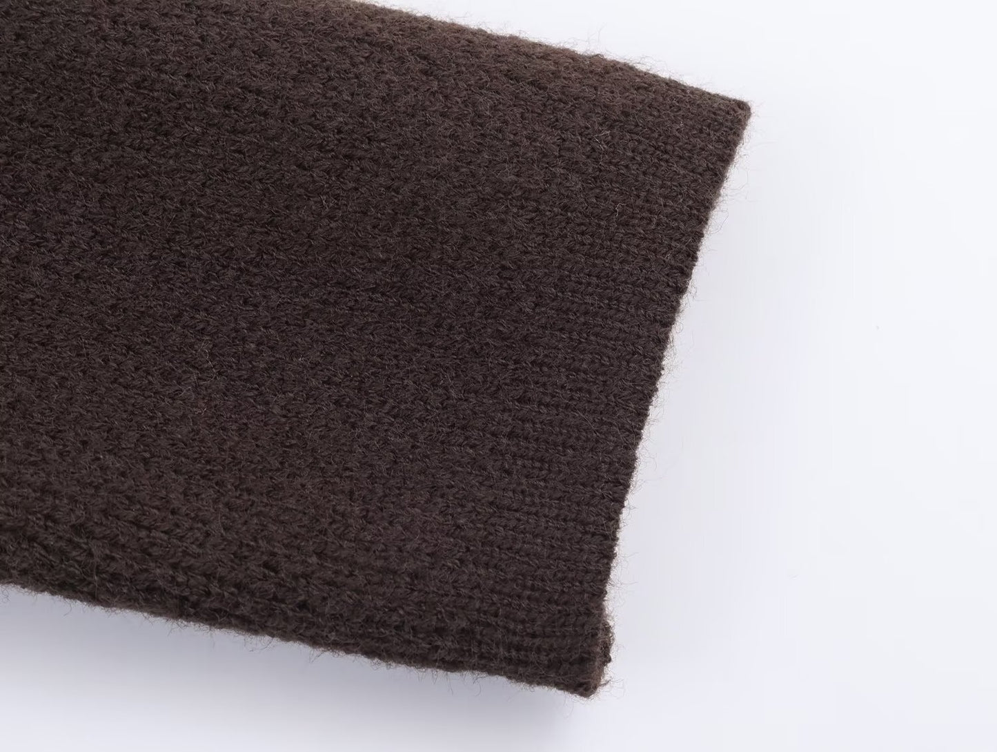 Women's artificial fur effect lapel knitted Coat