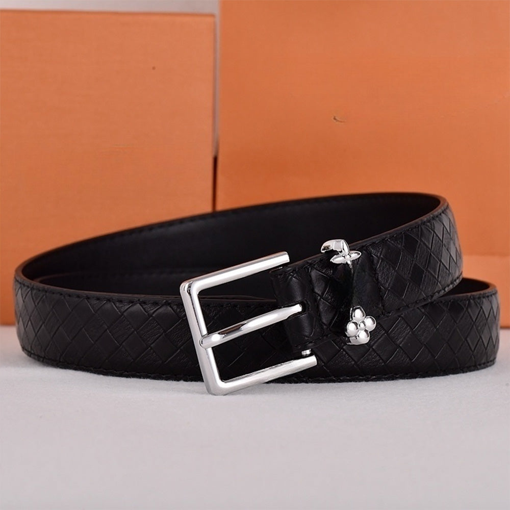 Women's new temperament Joker pin buckle design letter decoration with belt With a box