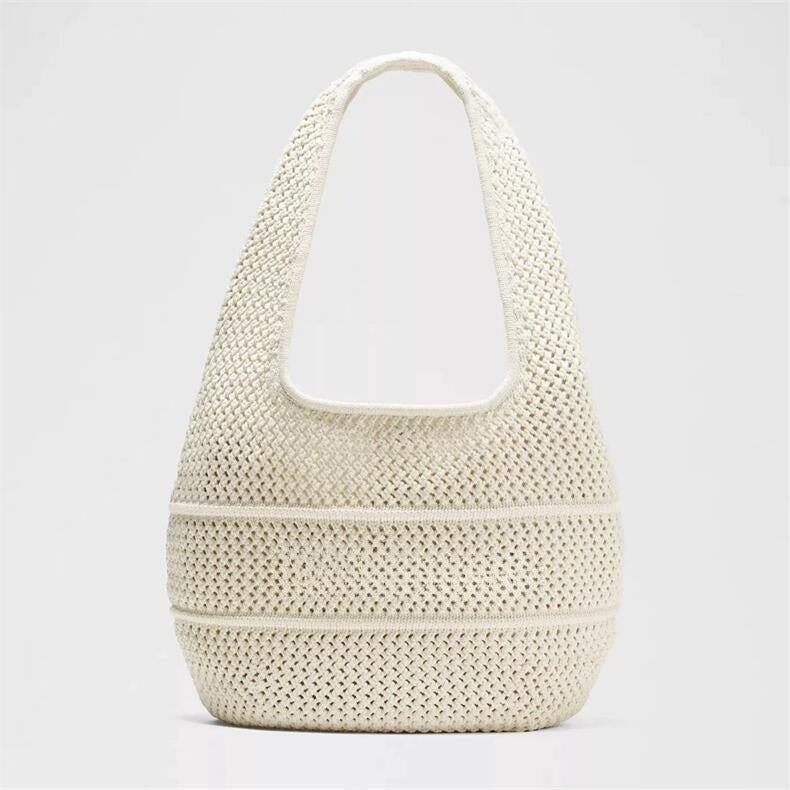 תיק כתף סרוג בעבודת יד בסגנון ג'וקר לנשים של LU