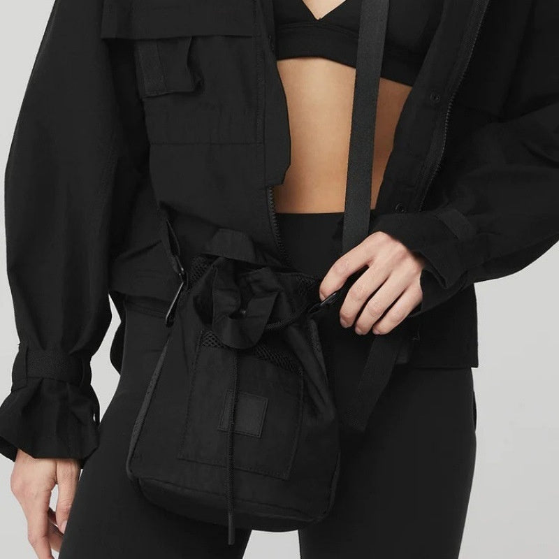 תיק דלי לנשים תיק ספורט ופנאי תיק שליח קטן תיק יוגה נייד תיק אחסון חיצוני 