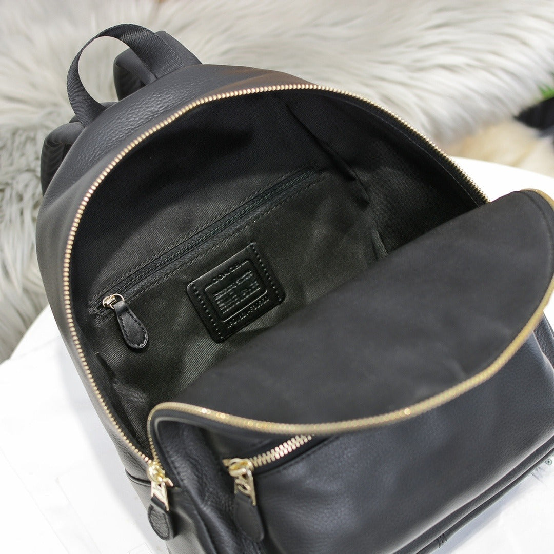 Women's New Fashion Joker Leather Leisure Adjustable Shoulder Strap Large-capacity Backpack Travel Bag