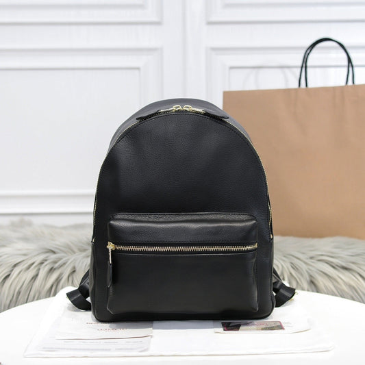 Women's New Fashion Joker Leather Leisure Adjustable Shoulder Strap Large-capacity Backpack Travel Bag