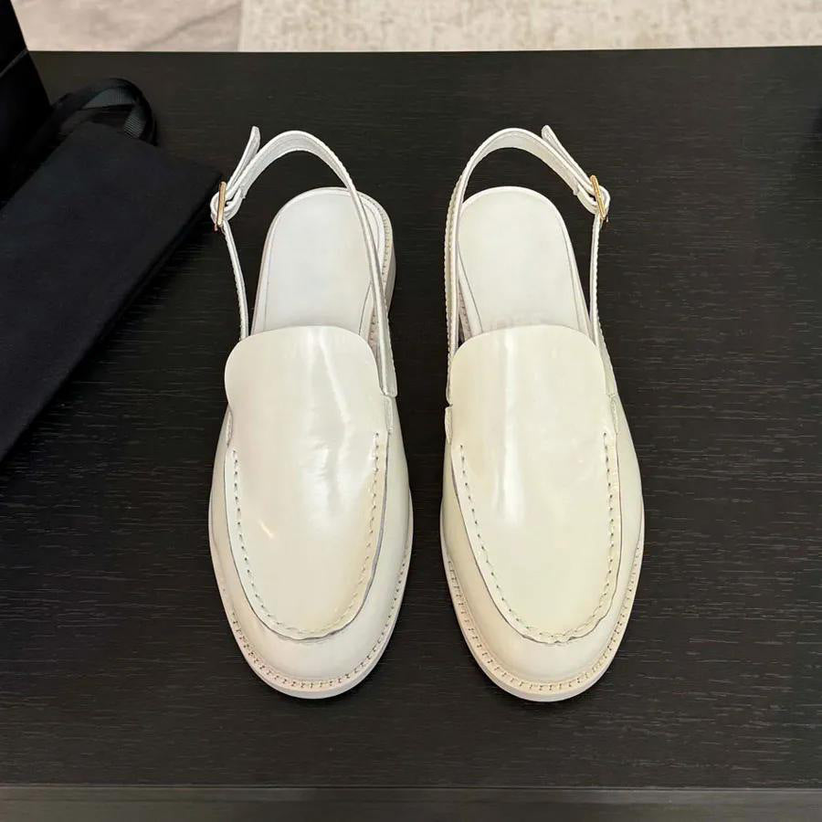 Women's new fashion Joker leather British style flat-bottomed lazy loafers shoes small leather shoes have a shoe box