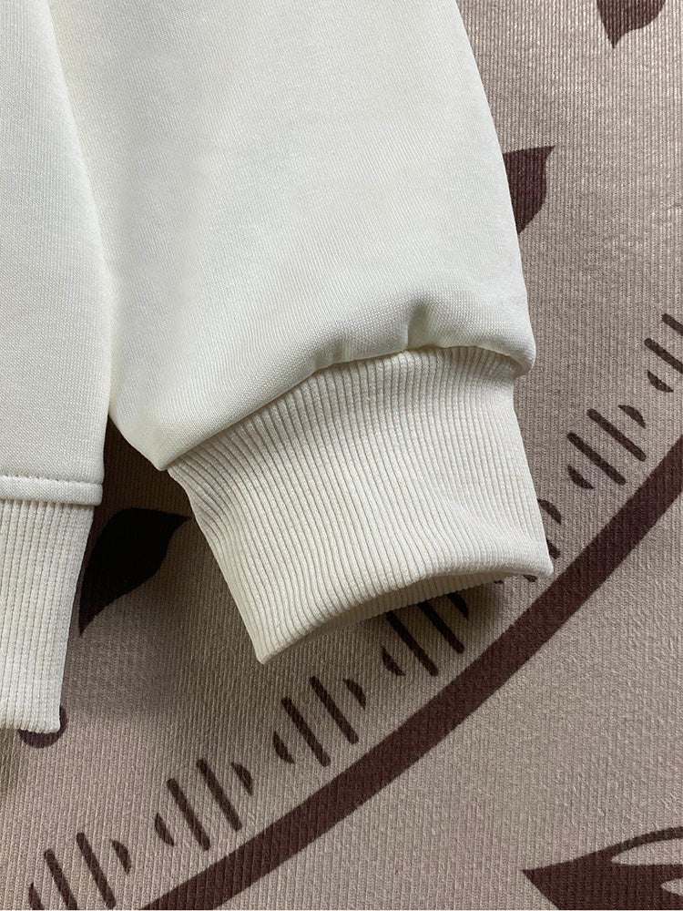 סוודר חדש לנשים עם רקמה של ג'וקר, עיצוב כיסים, שרוולים ארוכים ורוכסן.