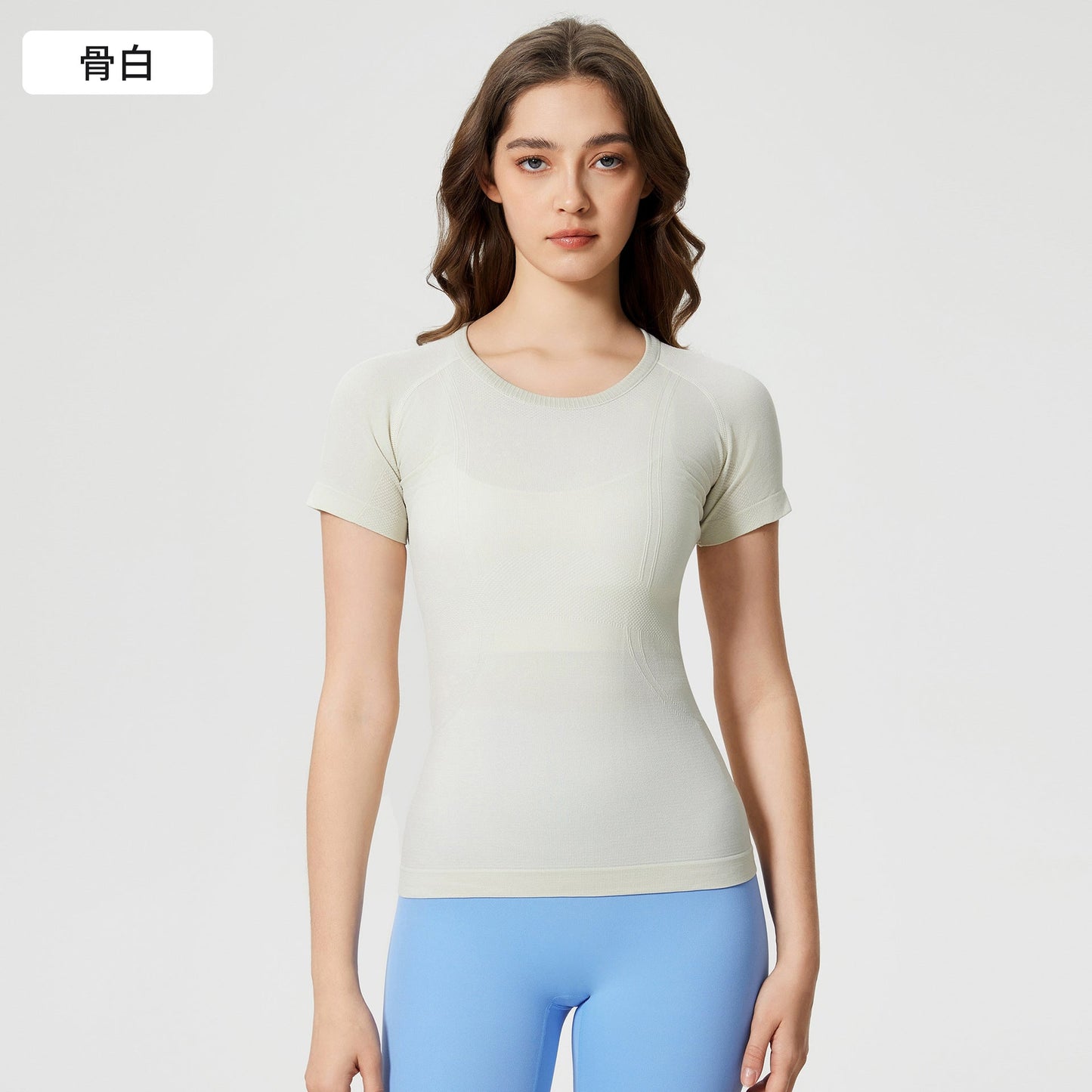 Ladies New T-shirt Running Fitness Shirt Slim Breathable Yoga Short Sleeve
