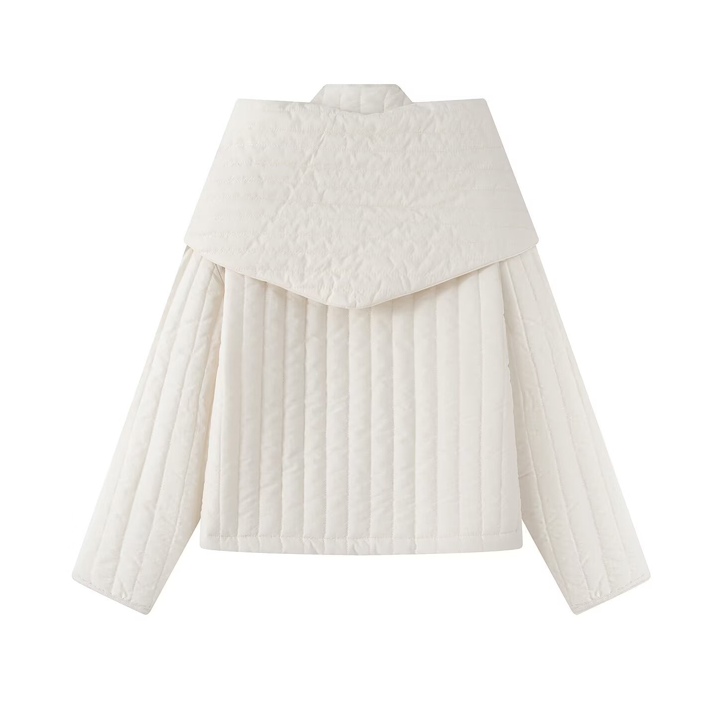 Women's winter New detachable scarf design stand collar cotton Coat