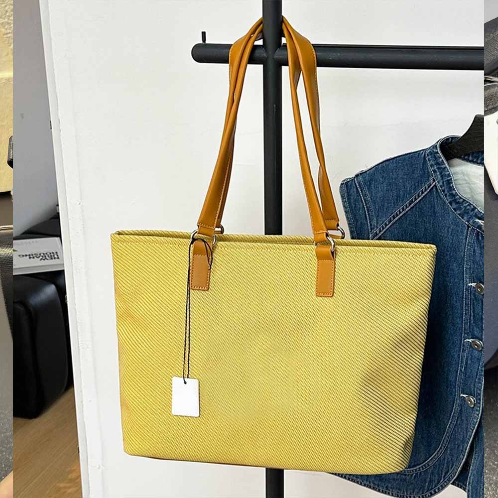 Women's New Fashion Letters Canvas Bag Shoulder Bag Commuter Handbag Large Tote Bag Female Bag