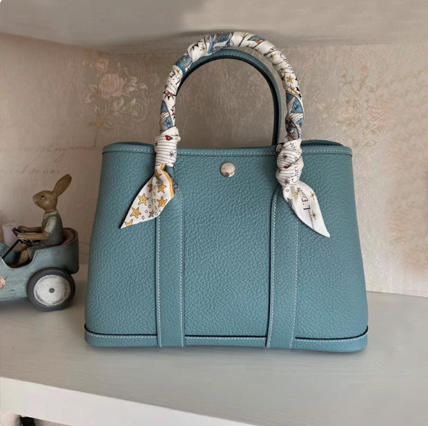 תיק יד חדש לנשים מעור ליצ'י בצבעי משי עם קיבולת גדולה, תיק יד כתף תלוי על הכתף 