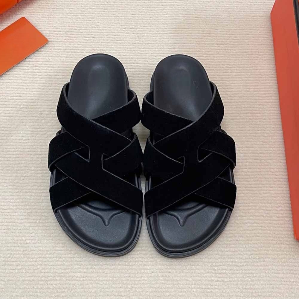 Men's and Women's New Casual Joker Couple Slippers Cross Belt Design Increases Platform Slippers.
