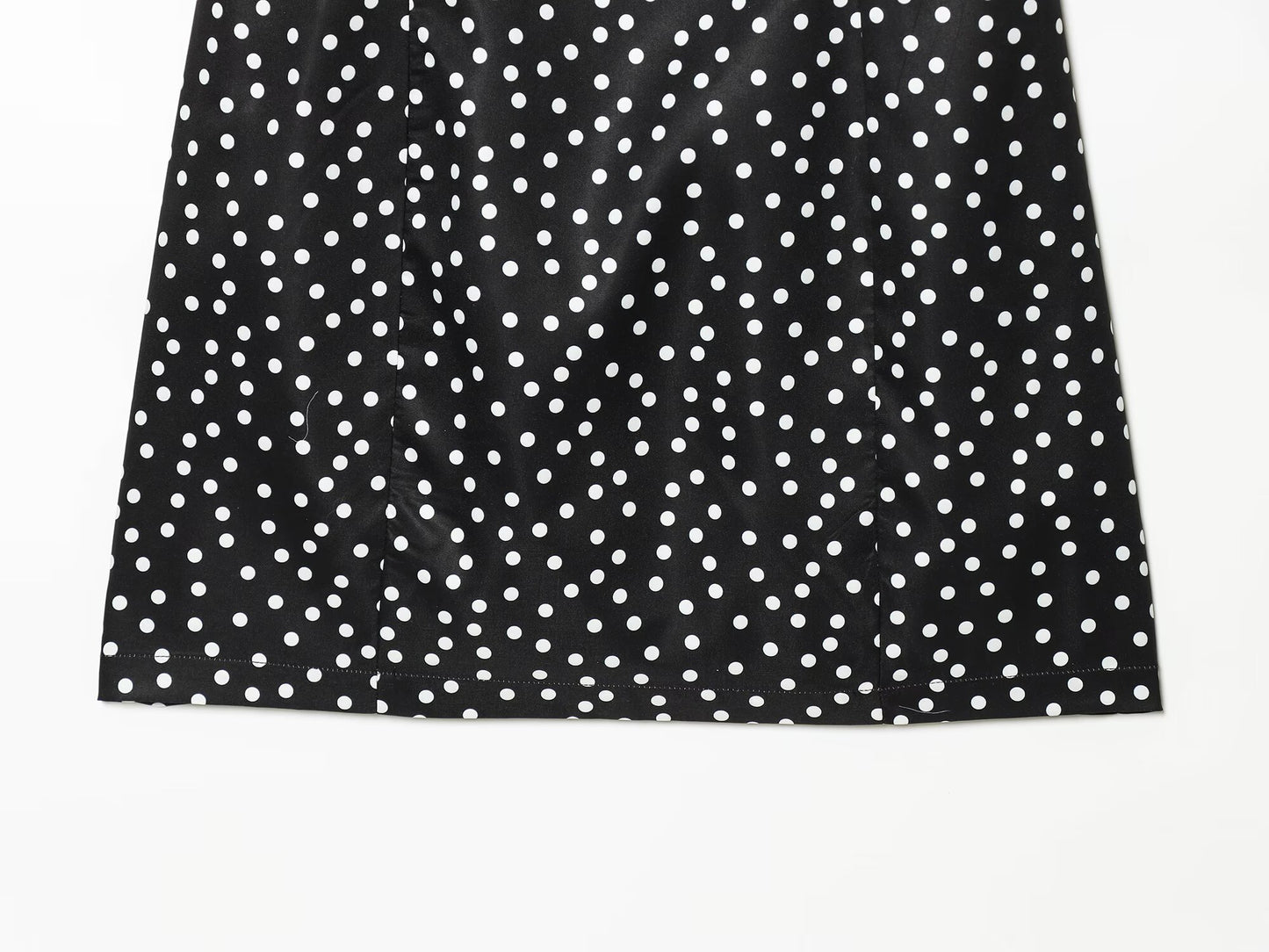 Women's polka dot suspender mini dress