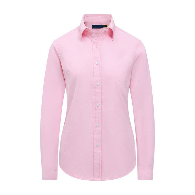 חולצה חדשה לנשים עם כפתורים רקומים בסגנון ג'וקר ושרוולים ארוכים, טופ אופנתי