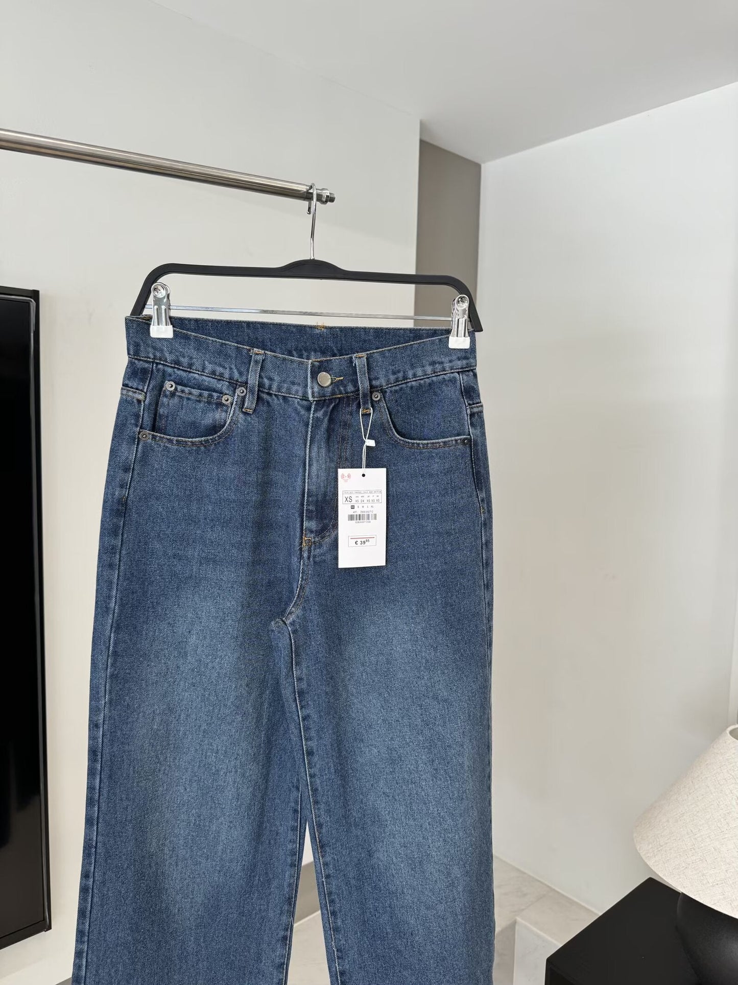 ג'ינס רחב מותן נמוך לנשים, אופנתי ושיקי