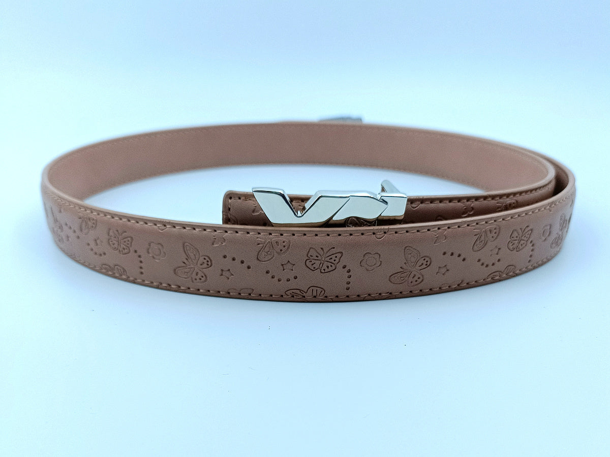 Women's new casual Joker multicolor gold and silver letters decorative belt belt With a box