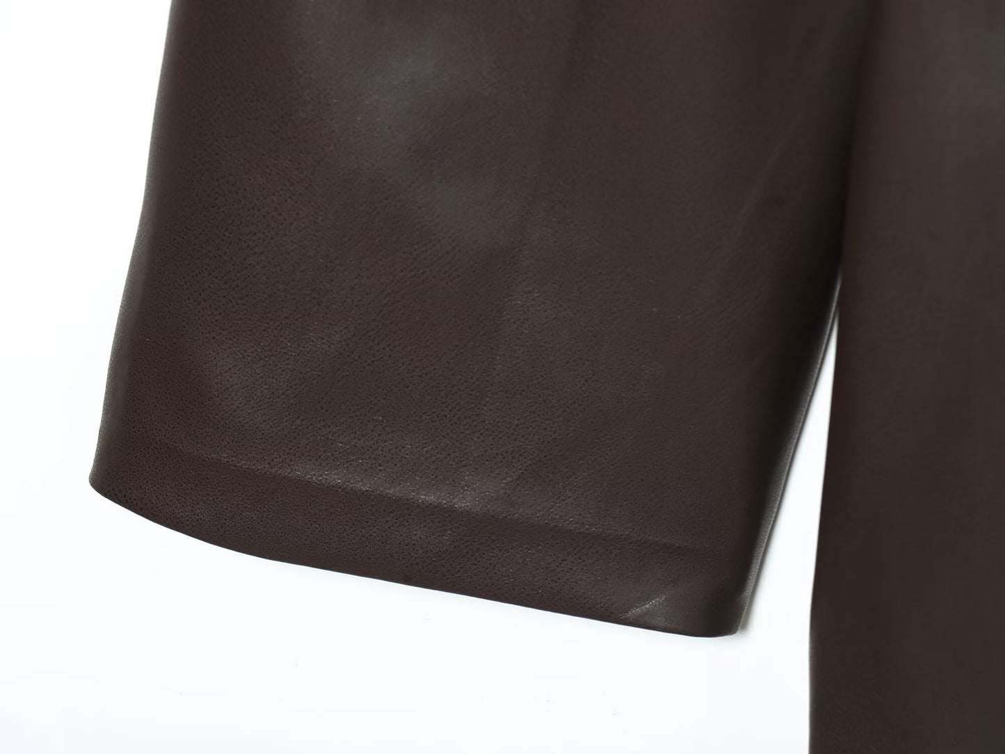 Women's with Belt shirt style faux leather Coat