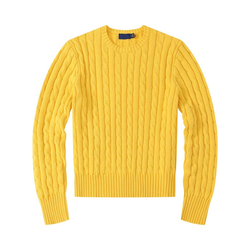 Women's new casual versatile embroidered pullover slim sweater