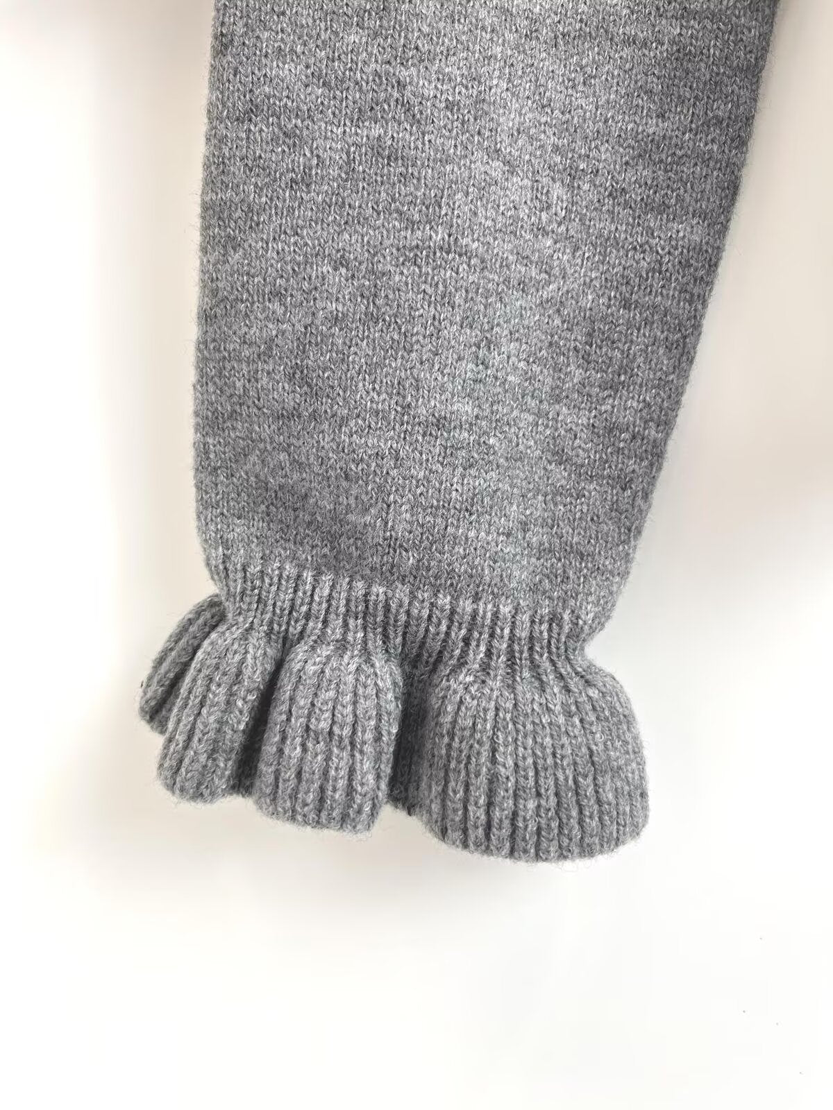 קרדיגן סרוג עם דש ארוכות שרוולים ושכבות אופנתי חדש לנשים