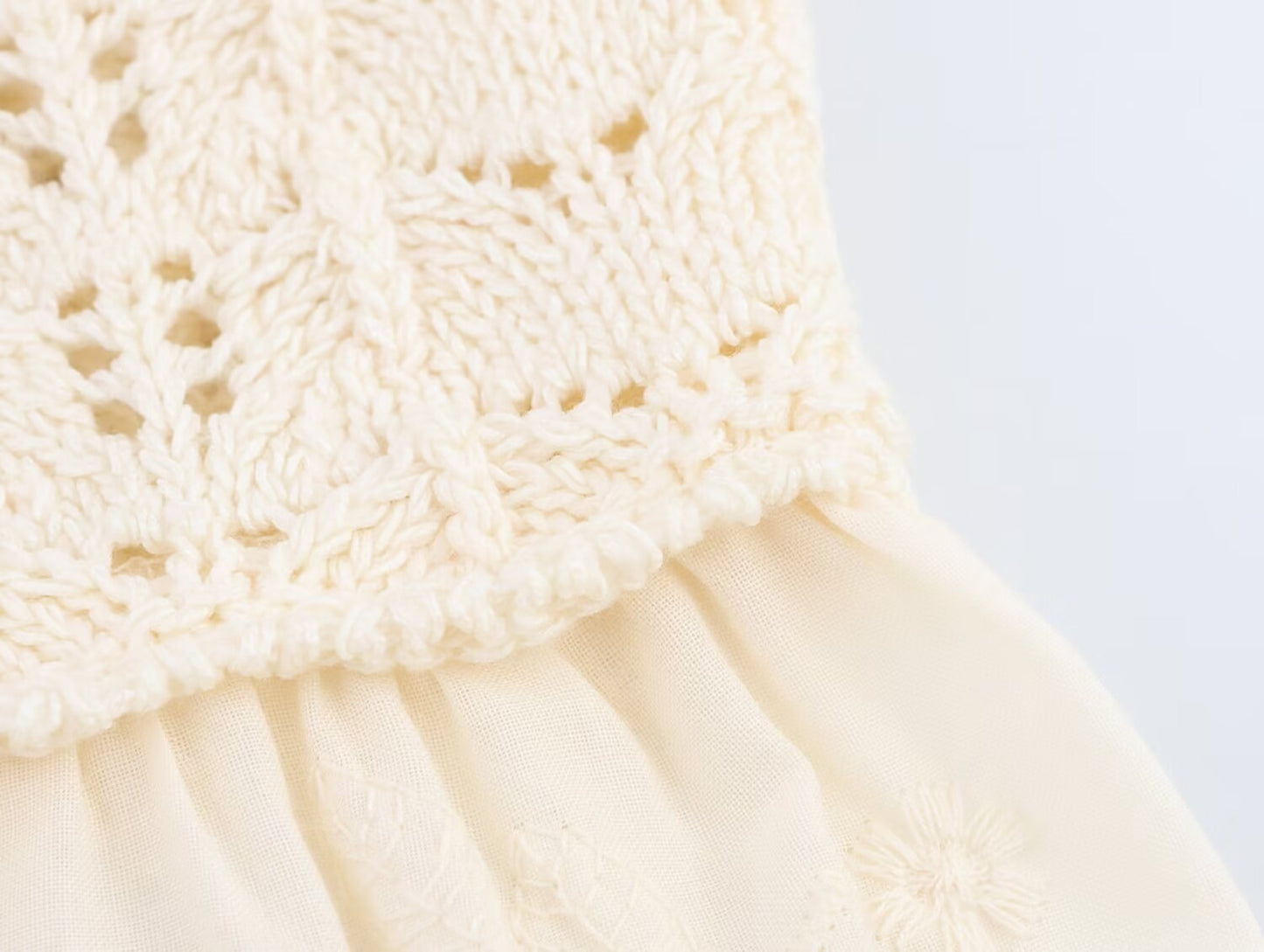 2025 Women's Fashion Embroidery Splicing Knitted Midi Dress