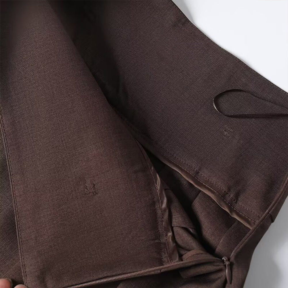 Women's new fashion college style pleated mini skirt