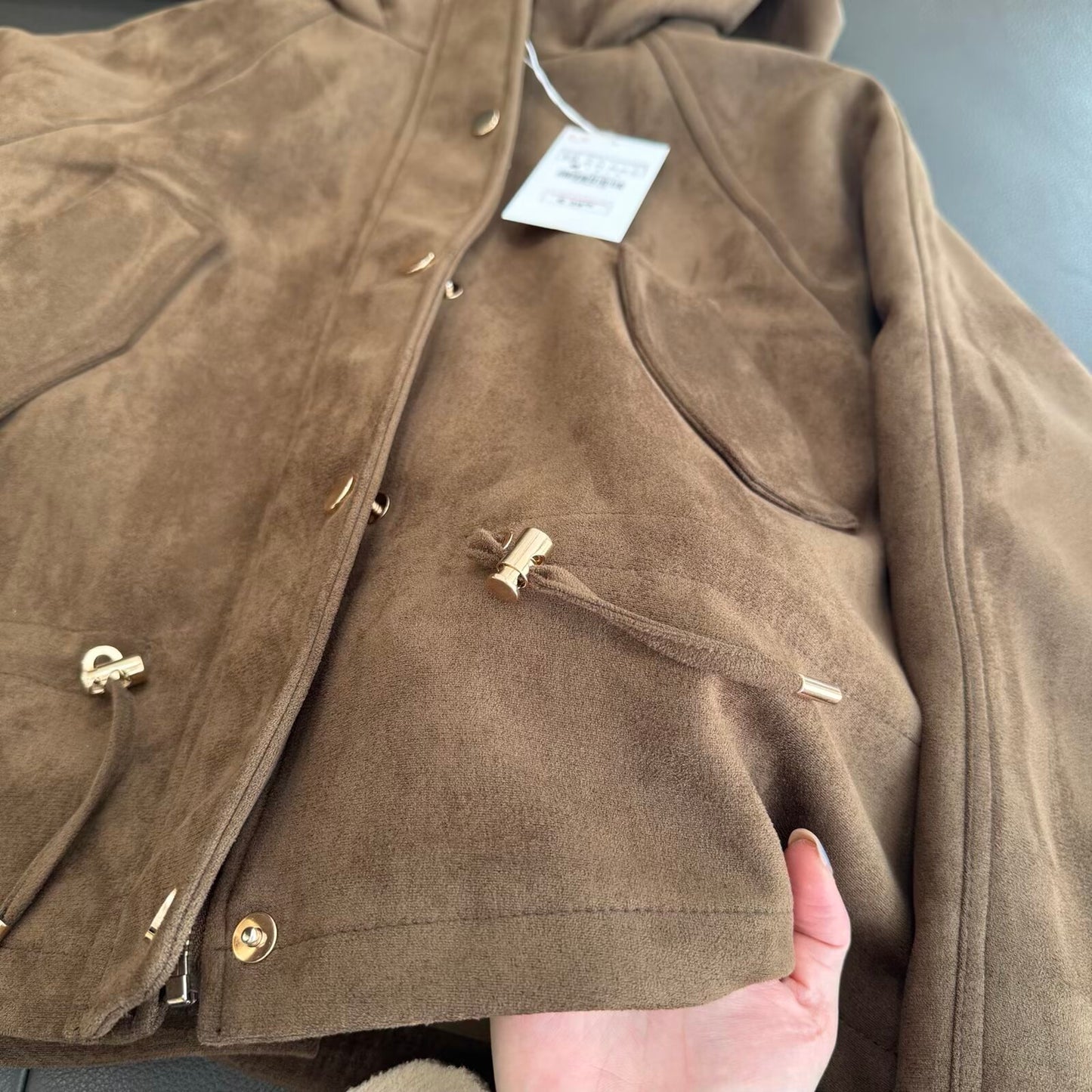 Women's winter new anti suede effect hooded jacket Coat