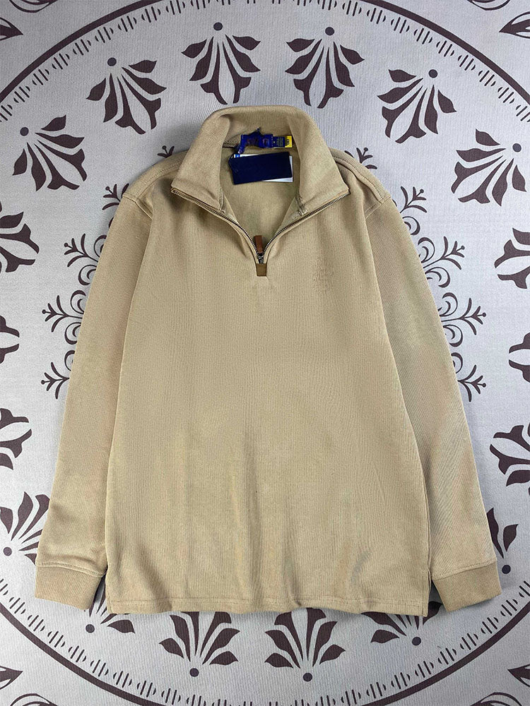 סוודר ג'וקר מיני מבד עם שרוולים ארוכים ורוכסן חצי לגברים ולנשים